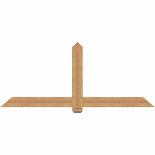 Ekena Millwork Eugene Smooth Timber Gable Bracket, Western Red Cedar, 84"W x 35"H x 1 1/2"D x 5 1/2"F, 10/12 Pitch GBW084X35X0206EUG00SWR - main